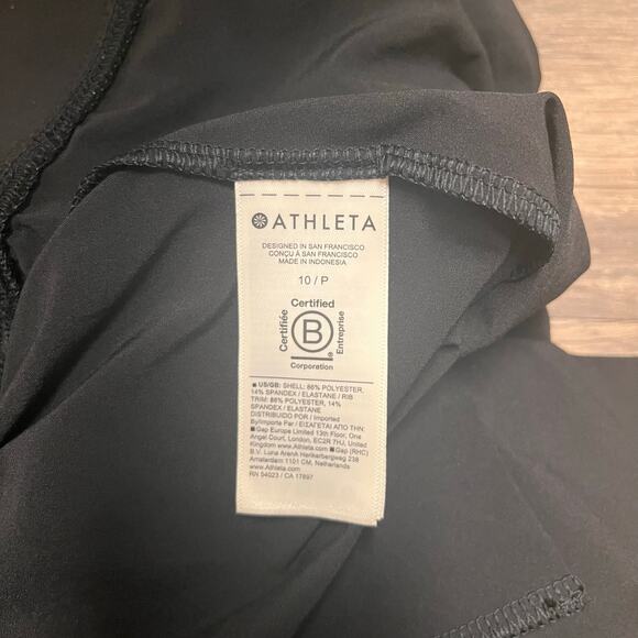 Athleta Brooklyn Mid Rise Ankle Joggers Pant Black Tapered Travel 10P Stretch - Picture 7 of 8